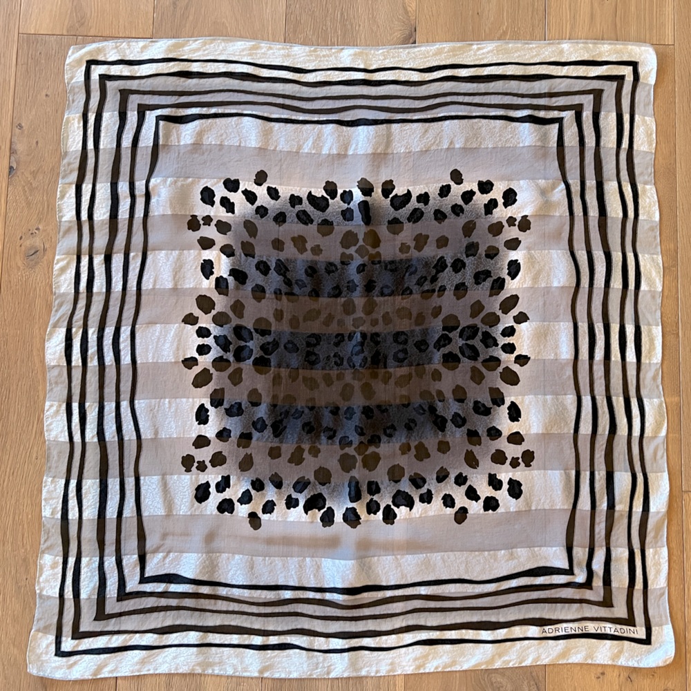 Adrienne Vittadini Scarf - dots and stripes